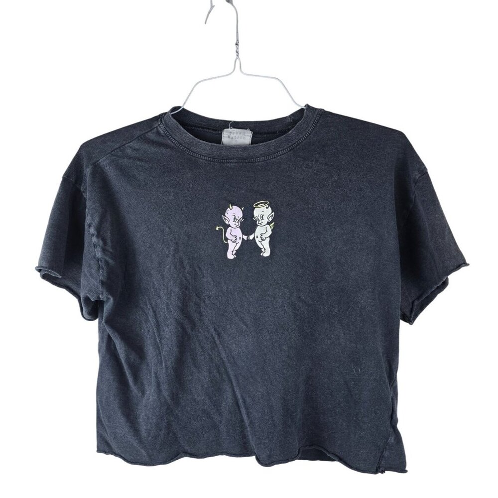 Urban Nation Part Angel Part Devil Cropped T-shirt‎ XS
